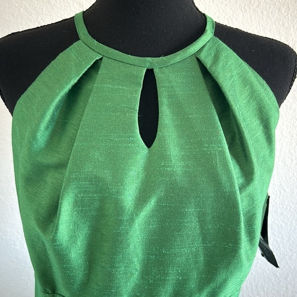 NWT Alfred Sung Dupion Halter Dress in Ivy Size 8 - Picture 3 of 10